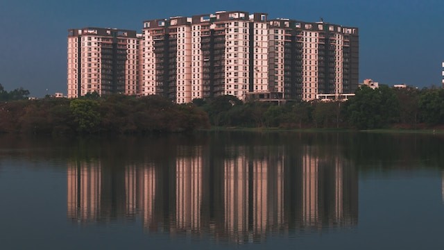high apartments near water