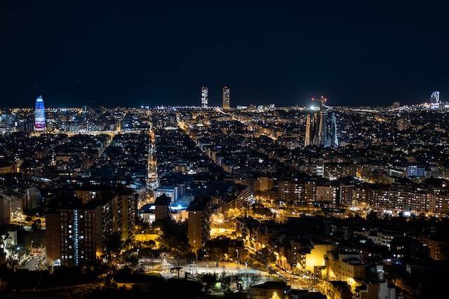 barcelona at night